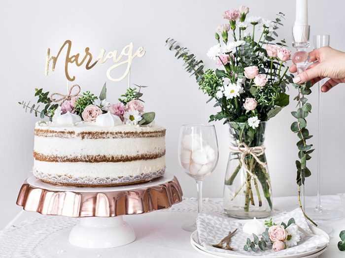 Cake toppers mariage or 22,5 CM - KPT26-019M – Image 3