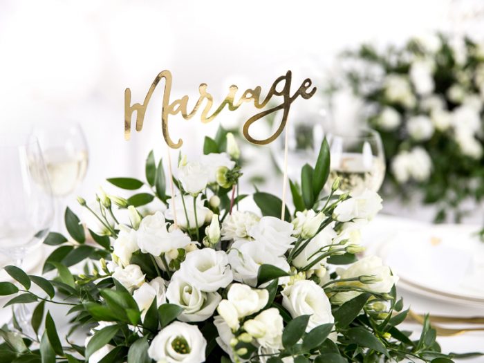 Cake toppers mariage or 22,5 CM - KPT26-019M – Image 6