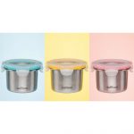3 Boîtes repas enfant en inox avec couvercle hermétique – Image 4