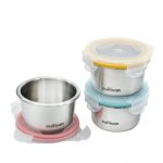 3 Boîtes repas enfant en inox avec couvercle hermétique – Image 3