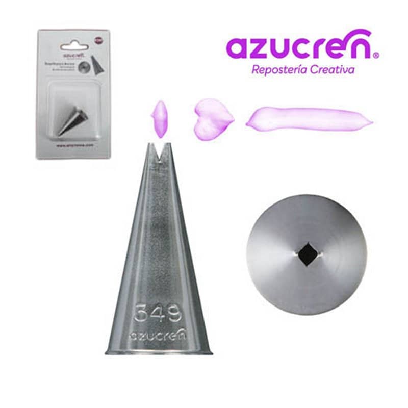 boquilla-n-349-hoja-azucren-en-blister Douille inox fleur base Ø18MM buse Ø3,5MM #349 – Image 1