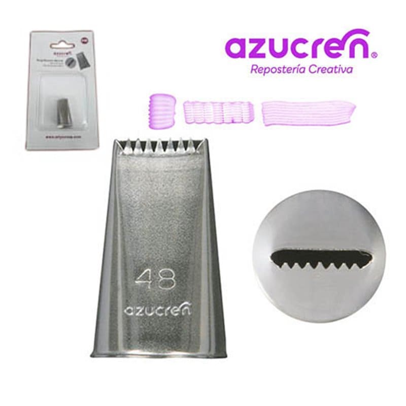 boquilla-n-48-cesta-azucren-en-blister Douille inox ruban Ø18MM buse 1,4x11,5 MM #48 – Image 1