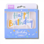 Bougie topper anniversaire bleu pastel