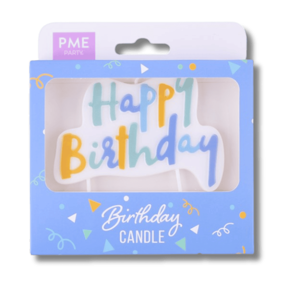 bougie anniversaire Bougie topper anniversaire bleu pastel – Image 1
