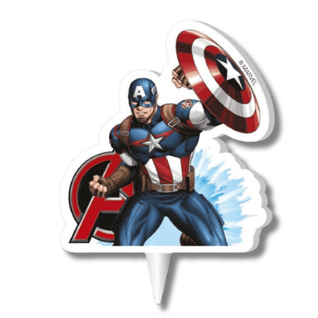 bougie captain america Bougie 2D Avengers 7,5 cm – Image 1