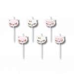 Bougies chats x6  2 CM - SCS-4