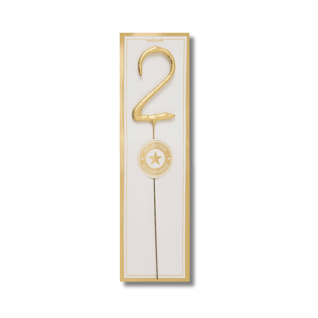 bougie chiffre scintillante (2) Bougie scintillante chiffre 2 18 CM – Image 1