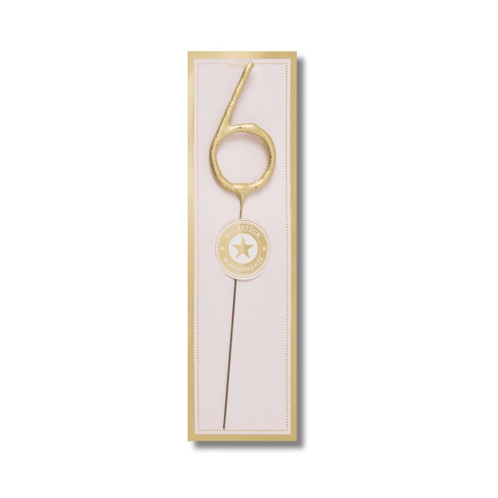 bougie chiffre scintillante (6) Bougie scintillante chiffre 6 18 CM – Image 1