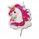 Bougie 2D Licorne 7,5 cm