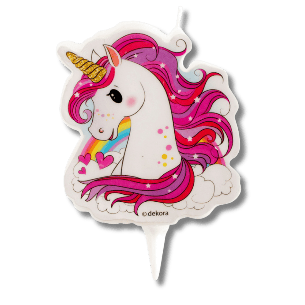 bougie licorne Bougie 2D Licorne 7,5 cm – Image 1