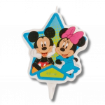 Bougie 2D Mickey et Minnie 7,5 cm