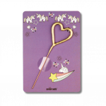 Bougie scintillante étoile licorne violette