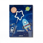 Bougie scintillante étoile éspace