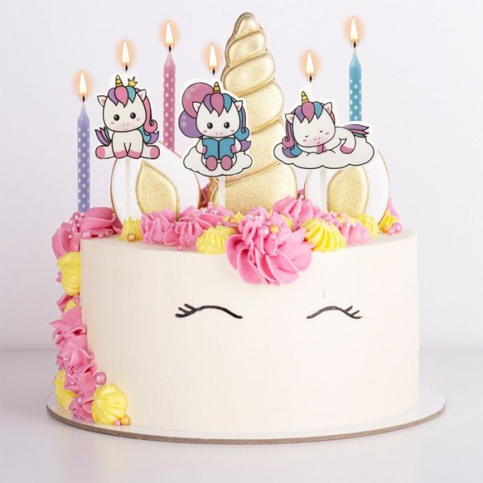 Mix bougies d'anniversaire Licorne – Image 2