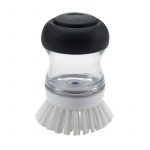 Brosse à vaisselle ronde distributrice de savon avec support