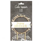 Cake topper led Joyeux Anniversaire