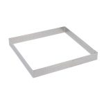 Cercle perforé inox carré L:17,5cm H:2cm