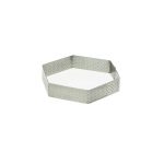 Cercle perforé inox hexagone DIAM:24cm H:2cm – Image 2