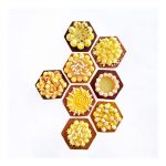Cercle perforé inox hexagone DIAM:24cm H:2cm – Image 3