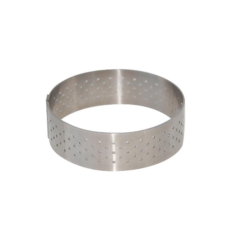 cercle-a-tarte-perfore-a-bord-droit-inox.jpg Cercle perforé inox DIAM:7,5cm H:2cm – Image 1