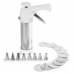Presse à churros et biscuits inox 10 disques et 8 douilles