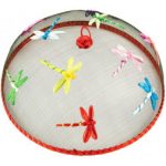 Cloche protège plats décor libellules Ø36 CM