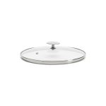 Couvercle verre bouton inox Ø 24 CM