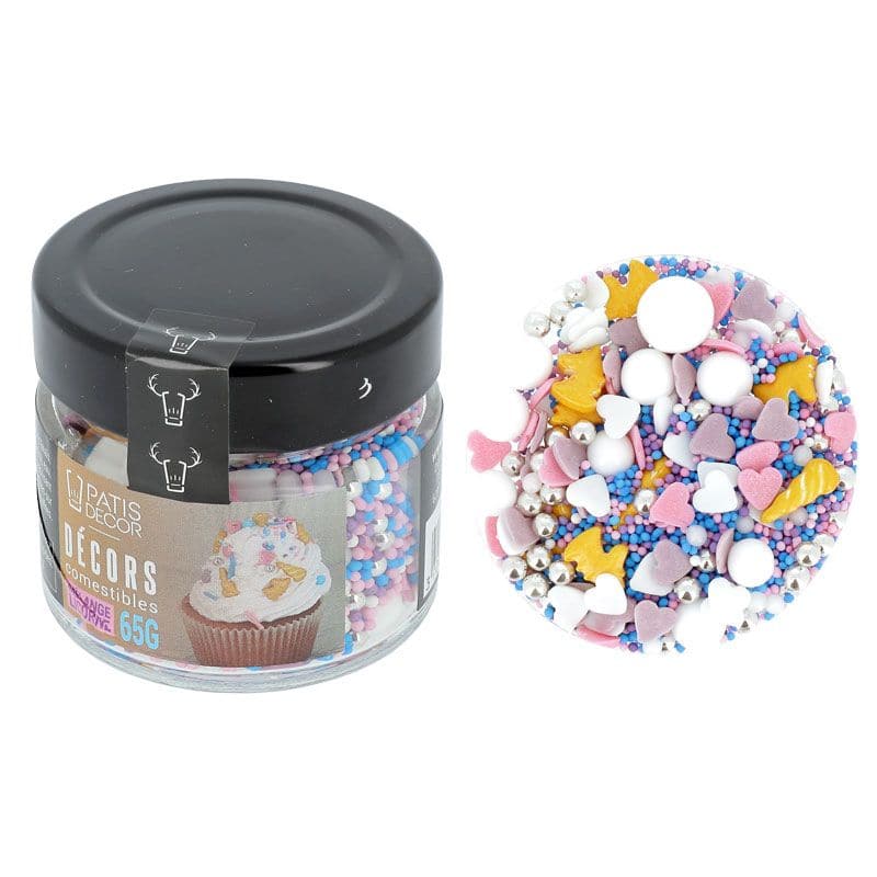 decors-comestibles-melange-licorne-65-g.jpg Décors sucre mix licorne 65G – Image 1