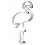 Emporte pièce inox flamant rose L 140 H 70 MM
