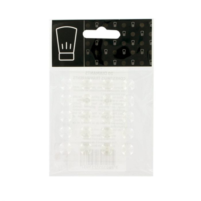 20 diamants comestibles transparents – Image 2