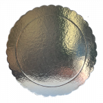 Cake board rond argent fleur Ø 25 CM 3mm