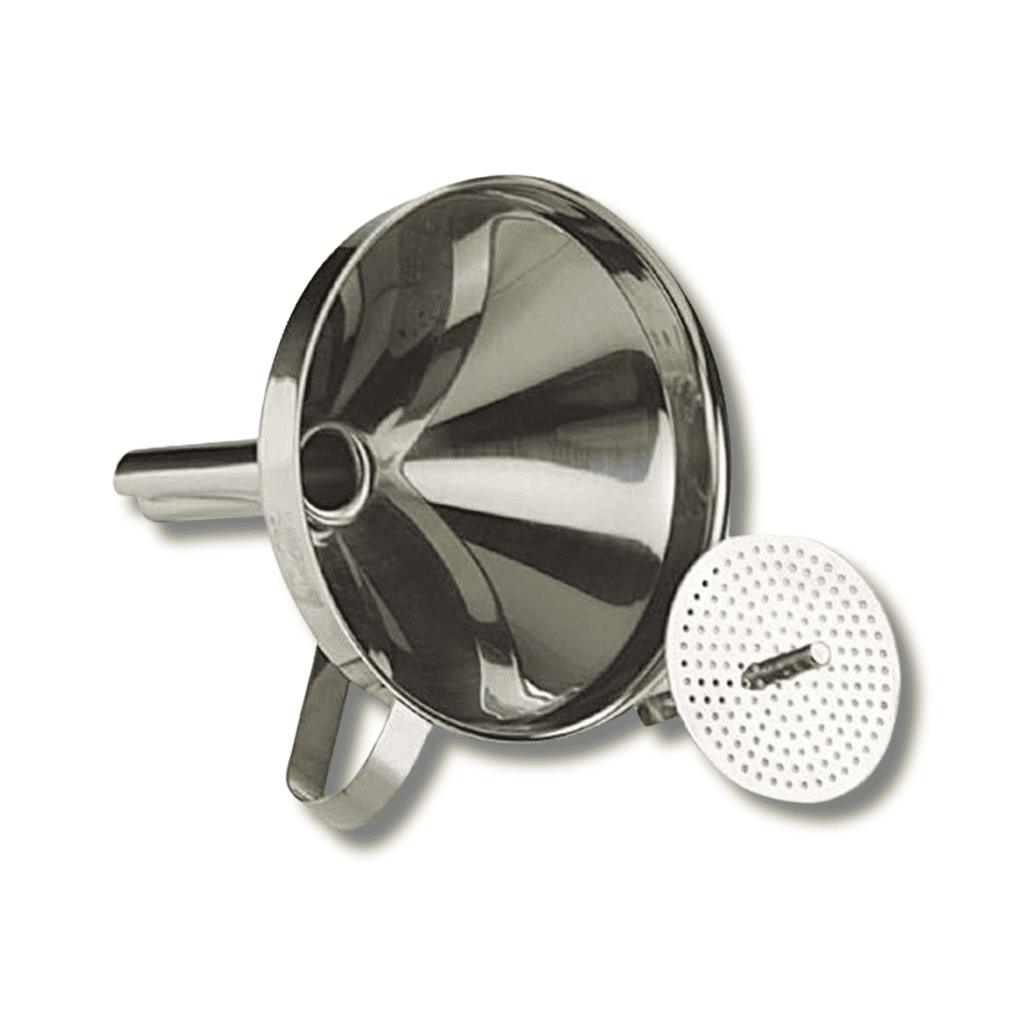 entonnoir inox avec filtre Entonnoir avec filtre amovible inox Ø 10 CM – Image 1