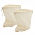 Sac à lait végétal en coton non blanchi x2