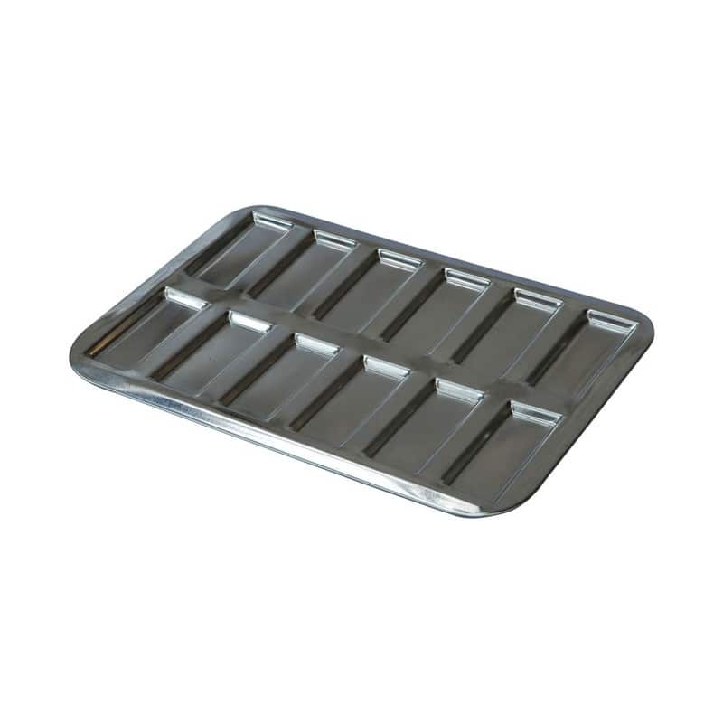 financiers-mini-12-empreintes-fer-blanc-290x200-mm.jpg Plaque 12 mini financiers fer blanc – Image 1