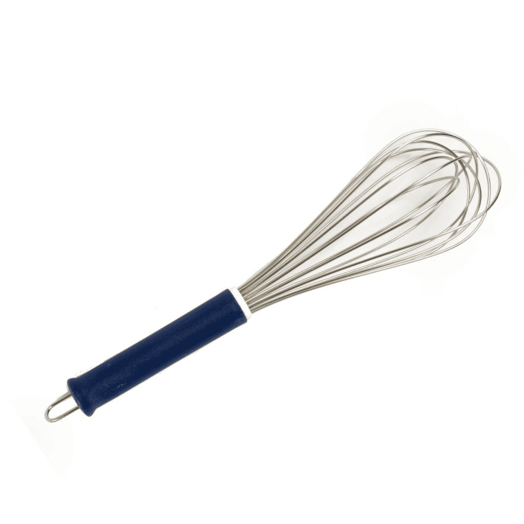fouet inox manche bleu Fouet à sauce inox manche bleu 30cm – Image 1