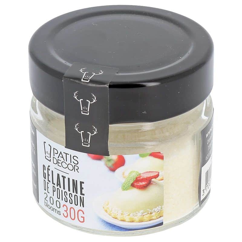 gelatine-de-poisson-en-poudre-patisdecor-30-g Gélatine de poisson poudre 200 blooms 30 G – Image 1