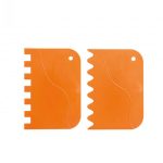 set 2 spatules plastiques ondulée et festonné 120 MM