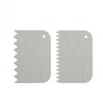 set 2 spatules plastiques dentelée 120 MM