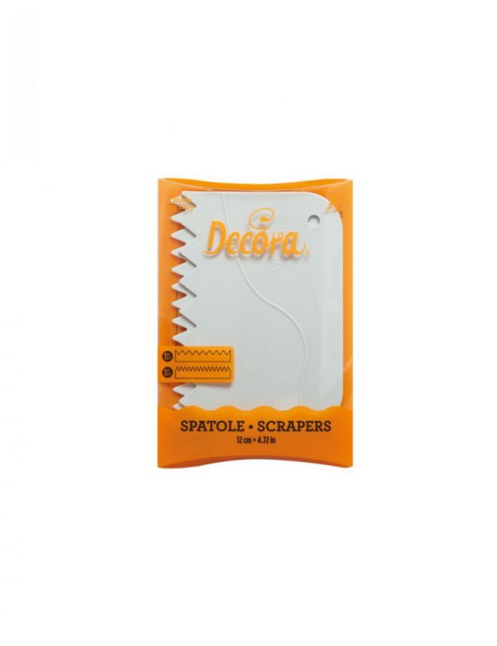 set 2 spatules plastiques dentelée 120 MM – Image 2