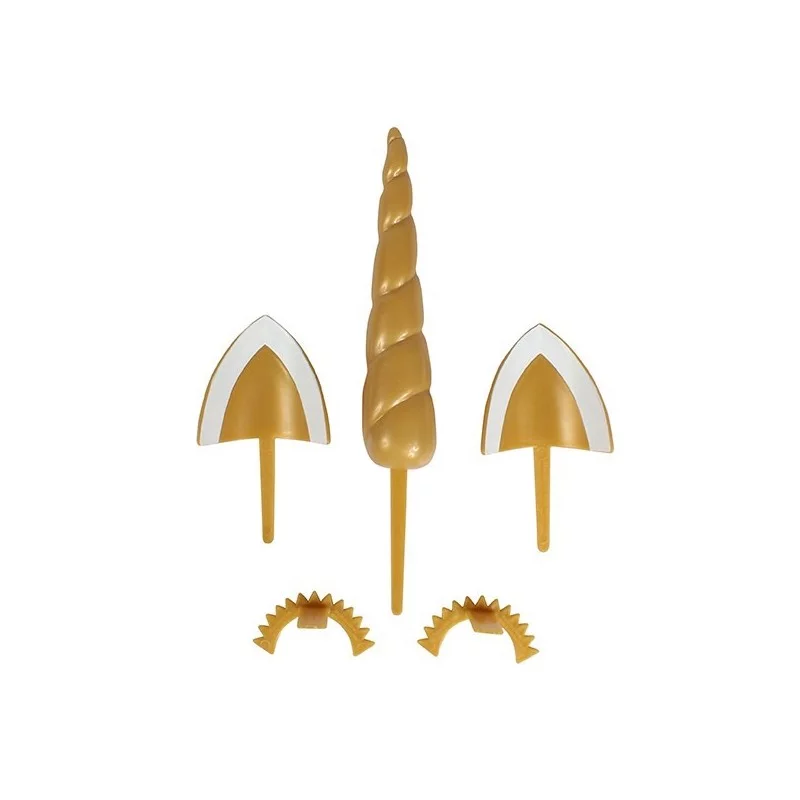 kit-pour-gateau-licorne Set déco licorne dorée – Image 1