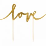 Cake topper love doré 17 CM - KPT11-019