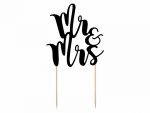 Cake toppers Mr&Mrs noir 25,5 CM - KPT10-010