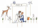 Cake topper love day 7,3-23 CM - KPT19