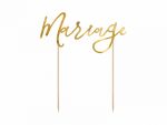 Cake toppers mariage or 22,5 CM - KPT26-019M