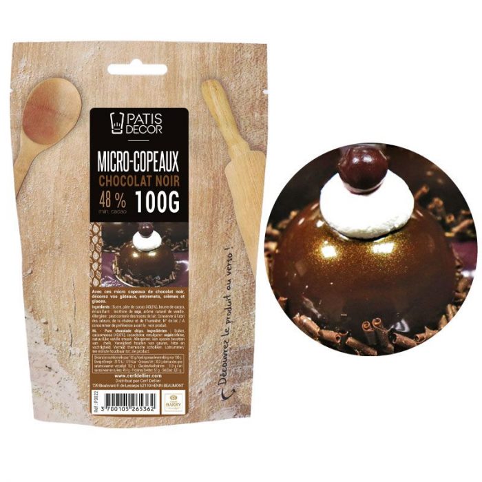 Copeaux chocolat noir 48% 100 G – Image 3