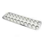 Plaque 20 mini madeleines fer blanc