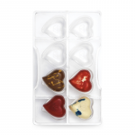Moule polycarbonate Coeurs De Chocolat 39,7X39,2 Cav.8
