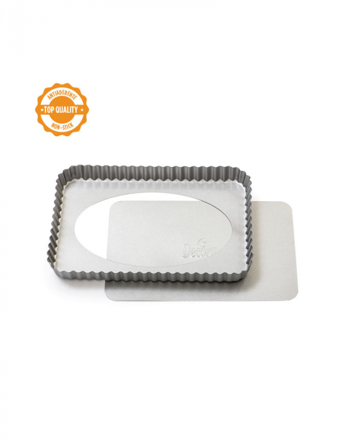 Moule à tarte 32 X 22 X 3,5 CM Antiadhésif Avec Fond Amovible – Image 2