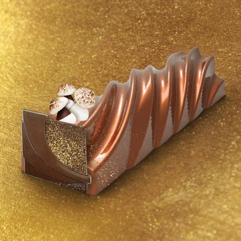 moule-buche-courte-de-noel-torsadee.jpg Moule Bûche Courte De Noël - Torsadée – Image 1