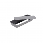 Moule à tarte rectangulaire fond amovible anti adhésif 200 x 80 x 30